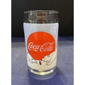 Coca Cola Vintage Collectible Polar Bear Drinking Glass.